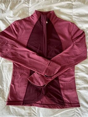 lululemon athletica Wine/Burgundy Long Sleeve Half-Zip Pullover